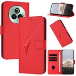For Realme P3 Pro Triangle Pattern Buckle Clasp Leather Phone Case(Red)