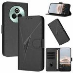 For Realme P3 Pro Triangle Pattern Buckle Clasp Leather Phone Case(Black)