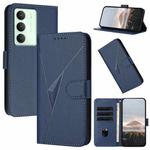For Realme 14x Global Triangle Pattern Buckle Clasp Leather Phone Case(Royal Blue)