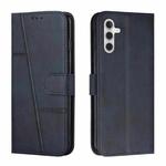 For Samsung Galaxy S25 FE 5G Stitching Calf Texture Buckle Leather Phone Case(Blue)