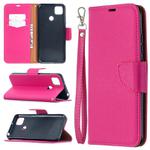 For Xiaomi Redmi 9C Litchi Texture Pure Color Horizontal Flip PU Leather Case with Holder & Card Slots & Wallet & Lanyard(Rose Red)