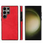 For Samsung Galaxy S23 Ultra 5G Litchi Leather Skin Card Slots Phone Case(Red)