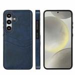 For Samsung Galaxy S24 5G Litchi Leather Skin Card Slots Phone Case(Blue)