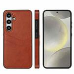 For Samsung Galaxy S24 5G Litchi Leather Skin Card Slots Phone Case(Brown)