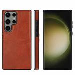 For Samsung Galaxy S25 Ultra 5G Litchi Leather Skin Card Slots Phone Case(Brown)
