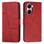 For Redmi Turbo 4 / Xiaomi Poco X7 Pro Stitching Calf Texture Buckle Leather Phone Case(Red)