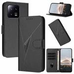 For Xiaomi 13 Triangle Pattern Buckle Clasp Leather Phone Case(Black)