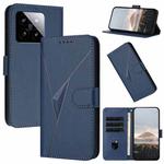 For Xiaomi 14 Triangle Pattern Buckle Clasp Leather Phone Case(Royal Blue)