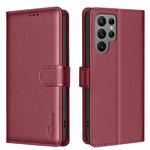 For Samsung Galaxy S25 Ultra 5G Litchi Texture RFID Anti-theft Leather Phone Case(Red)