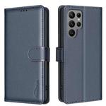 For Samsung Galaxy S25 Ultra 5G Litchi Texture RFID Anti-theft Leather Phone Case(Blue)