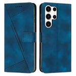 For Samsung Galaxy S25 Ultra 5G Dream Triangle Leather Phone Case with Long Lanyard(Blue)