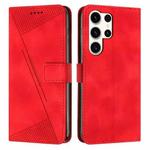 For Samsung Galaxy S25 Ultra 5G Dream Triangle Leather Phone Case with Long Lanyard(Red)