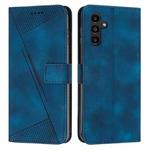 For Samsung Galaxy S25+ / S24+ 5G 5G Dream Triangle Leather Phone Case with Long Lanyard(Blue)