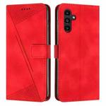 For Samsung Galaxy S25+ / S24+ 5G 5G Dream Triangle Leather Phone Case with Long Lanyard(Red)