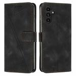 For Samsung Galaxy S25+ / S24+ 5G 5G Dream Triangle Leather Phone Case with Long Lanyard(Black)