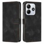 For Redmi Note 14 4G 163.25mm Dream Triangle Leather Phone Case with Long Lanyard(Black)