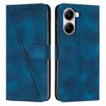 For Redmi Turbo 4 / Xiaomi Poco X7 Pro Dream Triangle Leather Phone Case with Long Lanyard(Blue)