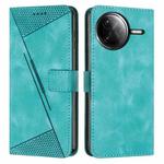 For Redmi K80 / K80 Pro Dream Triangle Leather Phone Case with Long Lanyard(Green)