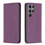 For Samsung Galaxy S25 Ultra 5G Magnetic Leather Phone Case(Purple)