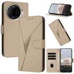 For Tecno Camon 30 Pro Triangle Pattern Buckle Clasp Leather Phone Case(Gold)