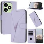 For Tecno Spark Go 2024 Triangle Pattern Buckle Clasp Leather Phone Case(Light Purple)