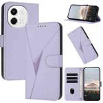 For Tecno Pova 6 Neo 5G / Spark 30 5G Triangle Pattern Buckle Clasp Leather Phone Case(Light Purple)