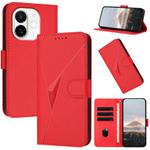 For Tecno Spark 30C 5G / Pop 9 5G Triangle Pattern Buckle Clasp Leather Phone Case(Red)