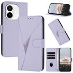 For Tecno Spark 30C 5G / Pop 9 5G Triangle Pattern Buckle Clasp Leather Phone Case(Light Purple)