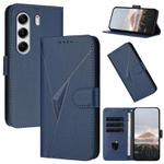 For Tecno Camon 40 4G Triangle Pattern Buckle Clasp Leather Phone Case(Royal Blue)