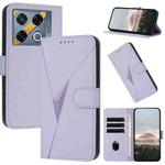 For Infinix GT 20 Pro Triangle Pattern Buckle Clasp Leather Phone Case(Light Purple)