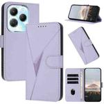 For Infinix Hot 40 Triangle Pattern Buckle Clasp Leather Phone Case(Light Purple)