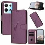 For Infinix Note 30 4G Triangle Pattern Buckle Clasp Leather Phone Case(Dark Purple)