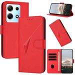 For Infinix Note 30 4G Triangle Pattern Buckle Clasp Leather Phone Case(Red)