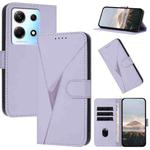 For Infinix Note 30 4G Triangle Pattern Buckle Clasp Leather Phone Case(Light Purple)