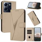 For Infinix Note 30 5G Triangle Pattern Buckle Clasp Leather Phone Case(Gold)