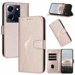 For Infinix Note 30 5G Triangle Pattern Buckle Clasp Leather Phone Case(Rose Gold)