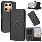 For Infinix Note 30 Pro Triangle Pattern Buckle Clasp Leather Phone Case(Black)