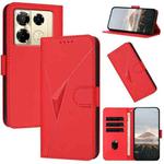 For Infinix Note 40 Pro 4G / 5G Triangle Pattern Buckle Clasp Leather Phone Case(Red)