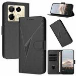 For Infinix Note 40 Pro 4G / 5G Triangle Pattern Buckle Clasp Leather Phone Case(Black)