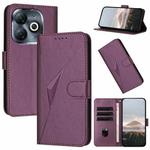 For Infinix Smart 8 Triangle Pattern Buckle Clasp Leather Phone Case(Dark Purple)