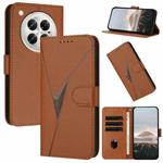 For Infinix Zero 40 4G / 5G Triangle Pattern Buckle Clasp Leather Phone Case(Brown)