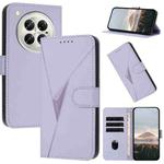 For Infinix Zero 40 4G / 5G Triangle Pattern Buckle Clasp Leather Phone Case(Light Purple)