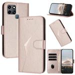 For Infinix Smart 6 / Smart 6 HD Triangle Pattern Buckle Clasp Leather Phone Case(Rose Gold)