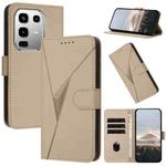For Infinix Note 50 4G / Note 50 Pro 4G Triangle Pattern Buckle Clasp Leather Phone Case(Gold)