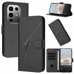 For Infinix Note 50 Pro+ Triangle Pattern Buckle Clasp Leather Phone Case(Black)