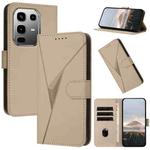 For Infinix Note 50 Pro+ Triangle Pattern Buckle Clasp Leather Phone Case(Gold)