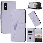 For Infinix GT 30 Pro Triangle Pattern Buckle Clasp Leather Phone Case(Light Purple)