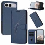 For Infinix Smart 10 Plus 4G Triangle Pattern Buckle Clasp Leather Phone Case(Royal Blue)