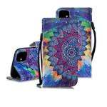 For iPhone 12 mini 3D Painted Pattern Horizontal Flip Leather Case with Holder & Wallet & Card slot & Lanyard(Oil Painting Mandala)