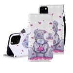 For iPhone 12 / 12 Pro 3D Painted Pattern Horizontal Flip Leather Case with Holder & Wallet & Card slot & Lanyard(Love Panda)